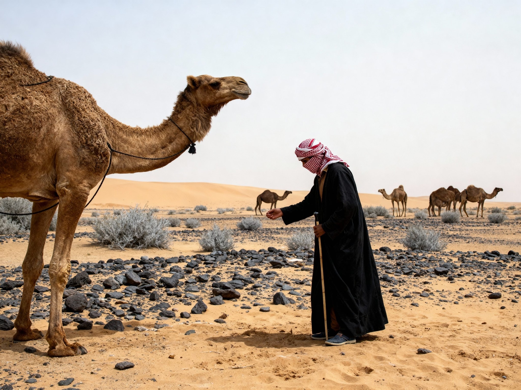 Iraqi desert at sunset