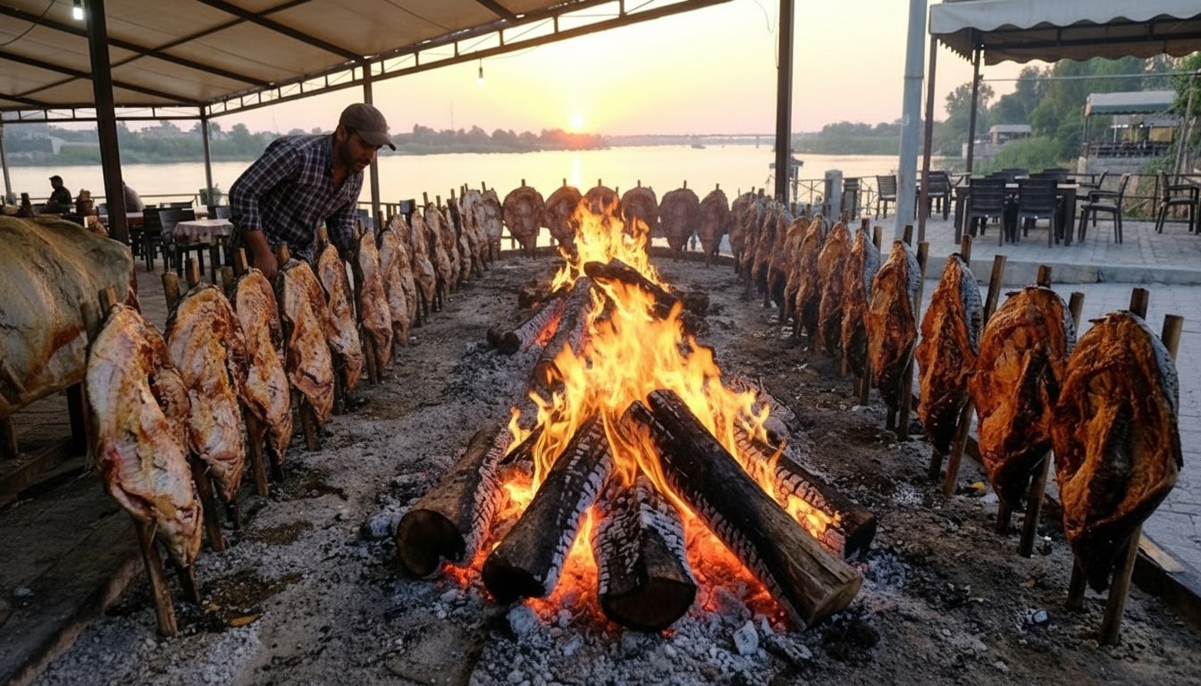 Traditional Iraqi masqoof dish